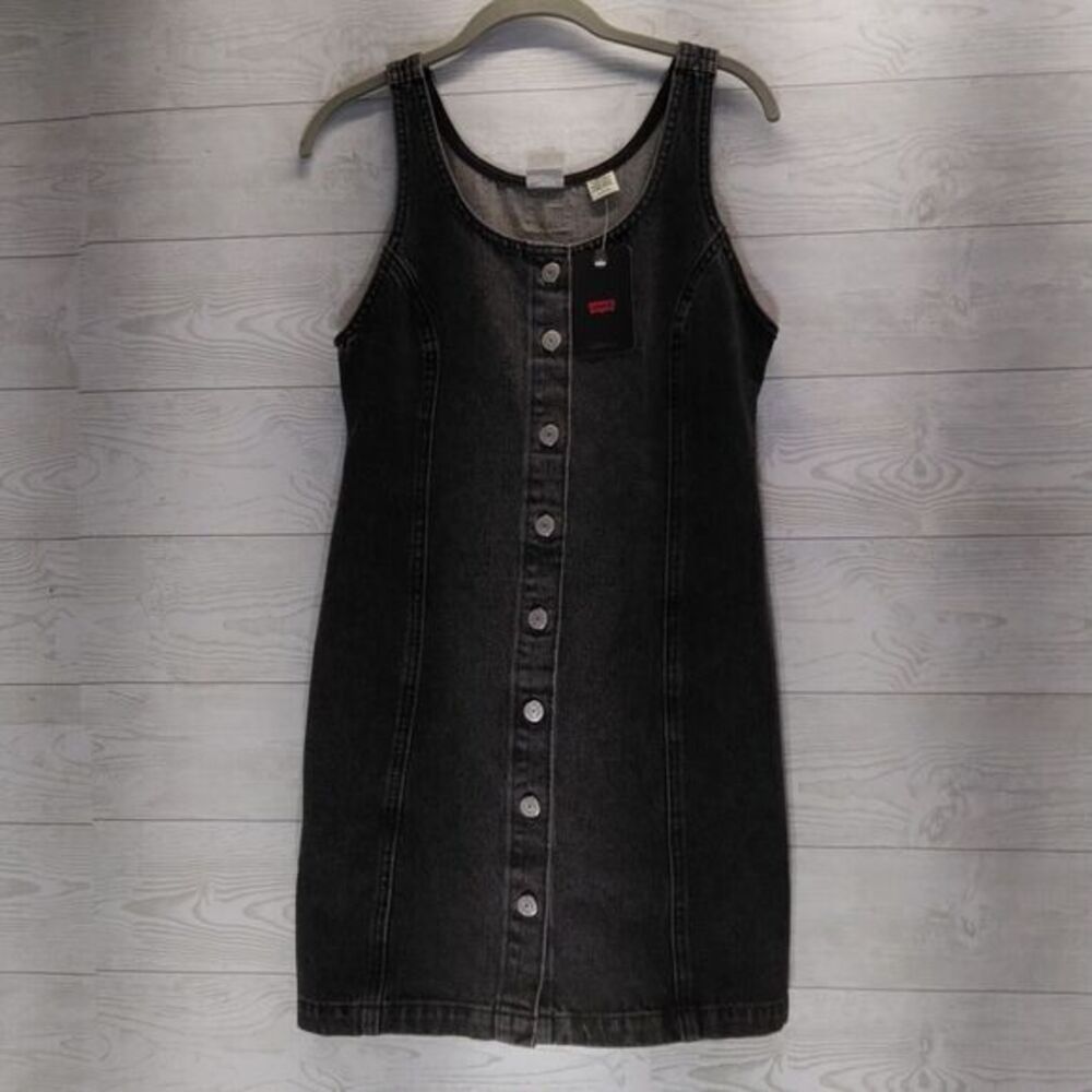 Levi's classic Denim button up Gray Wash Dress XS NWT